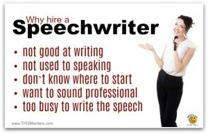 speech writer why
