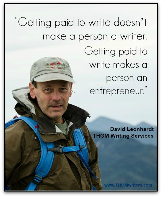 Getting paid to write makes a person an entrepreneur.
