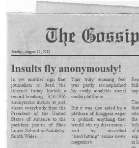 Newspaper insults on the Web