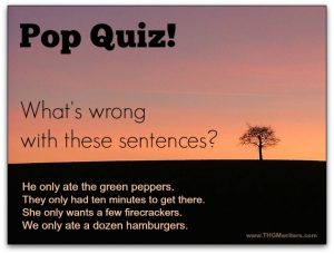 English grammar pop quiz